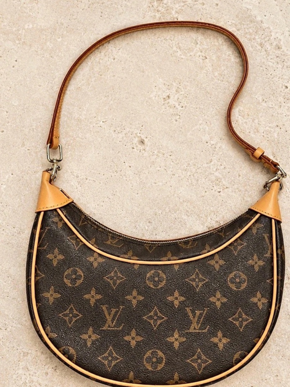 Monogram Shoulder/Crossbody Bag Brown & Tan